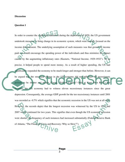 Financial Crisis and Recovery