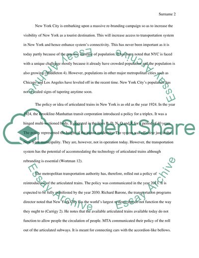 The Articulated Trains Policy in New York City