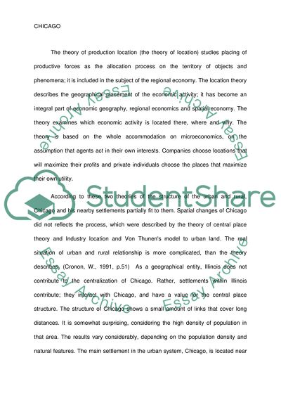 The Economic Forces That Influenced the Historical Development of Chicago