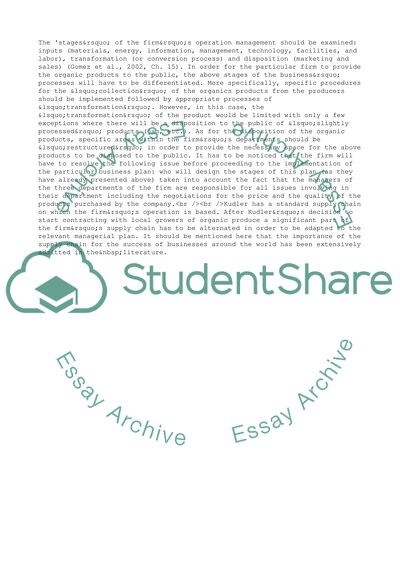 The Business Process at Kudler