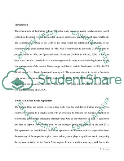 South Asia Free Trade Agreement