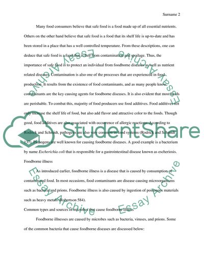 Foodborne Diseases and Nutrient Related Diseases