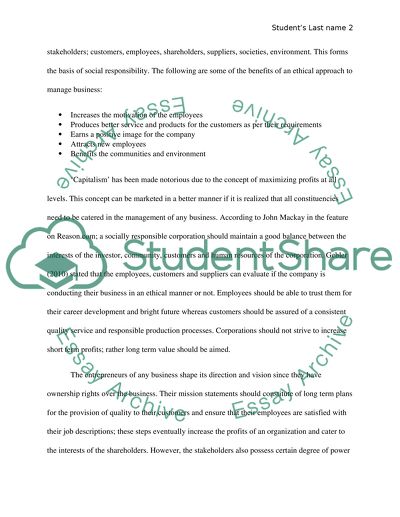 Social Responsibility in Business