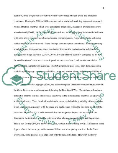 Economic Impact on Crime