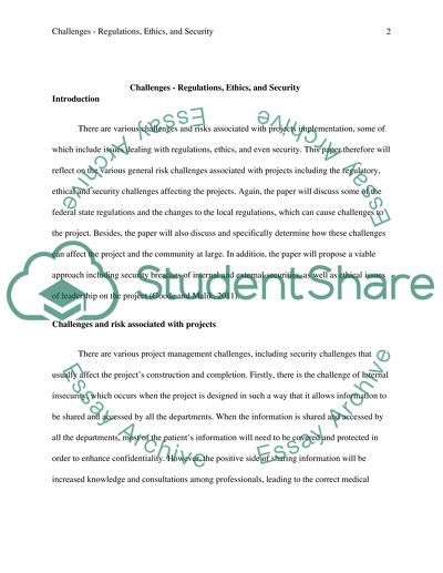 Project Part 4: Challenges - Regulations, Ethics, and Security