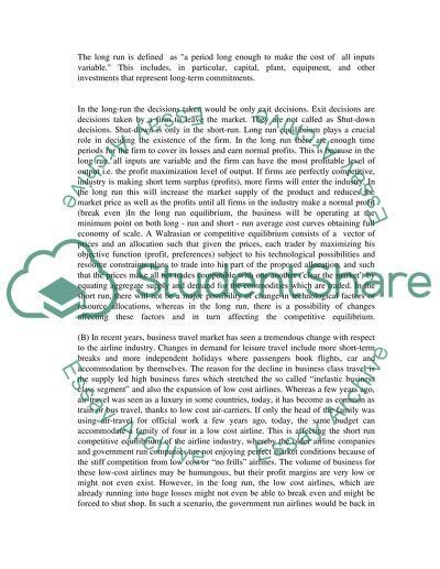 The Difference between the Short Run and Long Run Economists and Price Discrimination