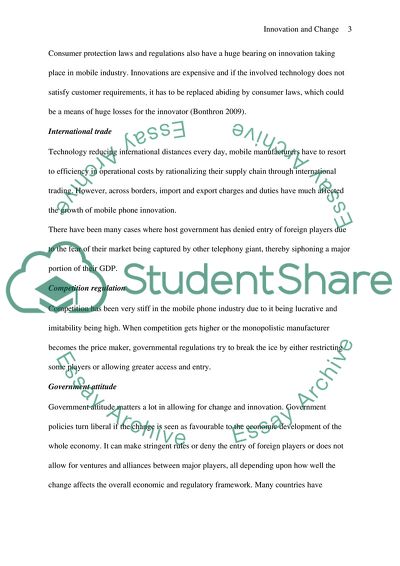 Innovation and Change of Mobile Phone Industry