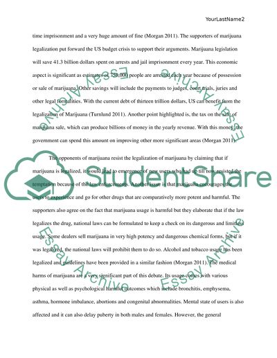 Argumentation-Persusasion ( Legalize Marijuana)