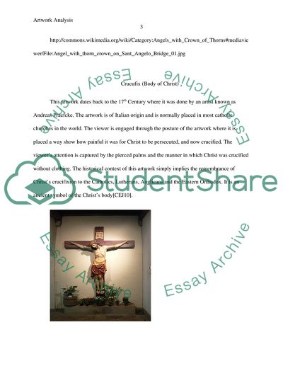 Angels with Crown of Thorns and Crucufix Artwork Analysis