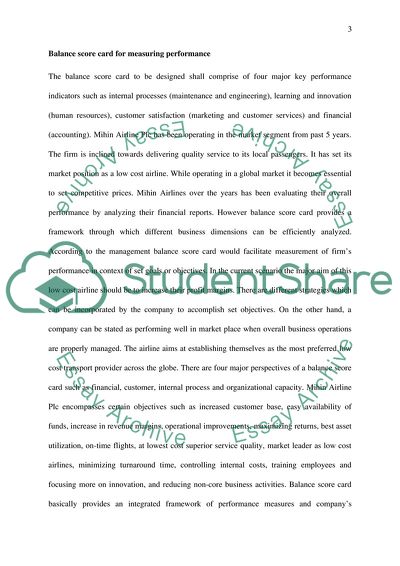 Balance Scorecard for Measuring Performance