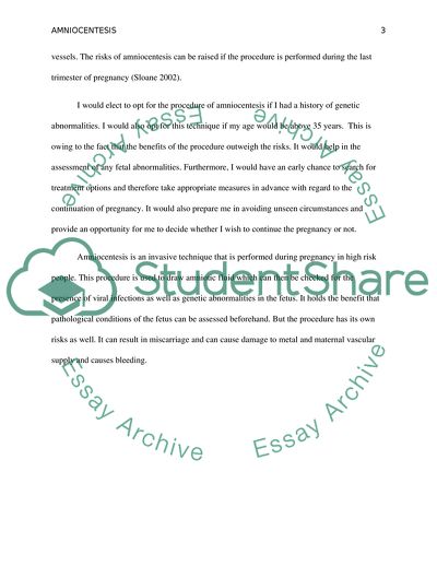 Amniocentesis and Pregnancy