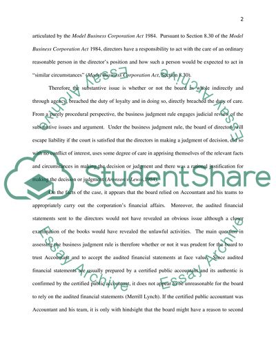 The Complaint against the Board of Directors