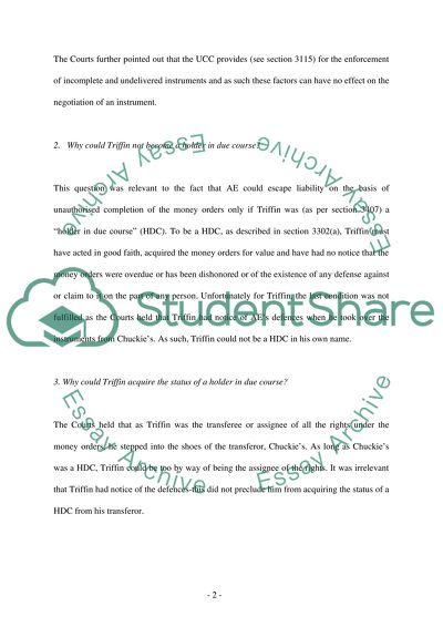 Triffin v Dillabough and American Express