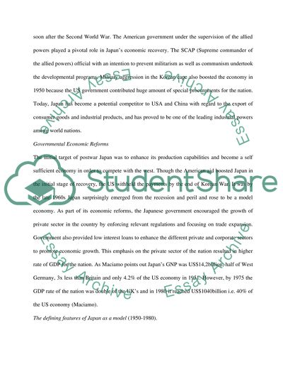 Japans Postwar Economic Development