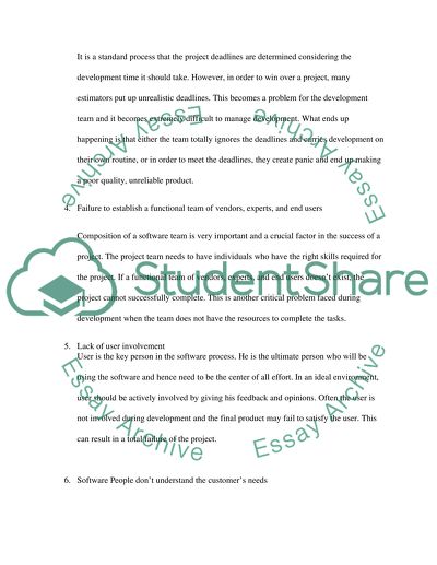 Problems With Managing Software Development