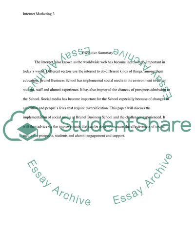 Implementation of Social Media at Brunel Business School