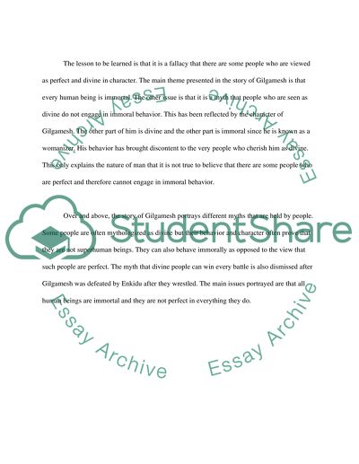 Mythology: Epic of Gilgamesh