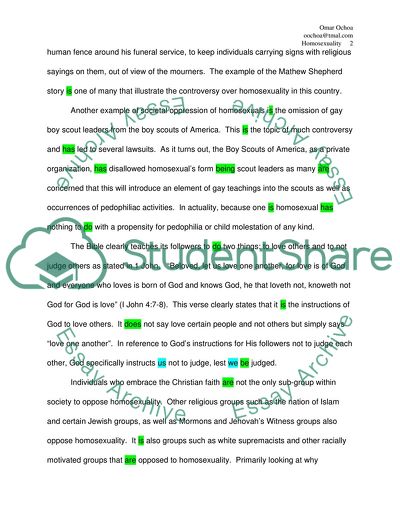 Homosexual Oppression by Society