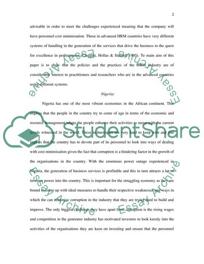 Comparative Employee System in Human Resource