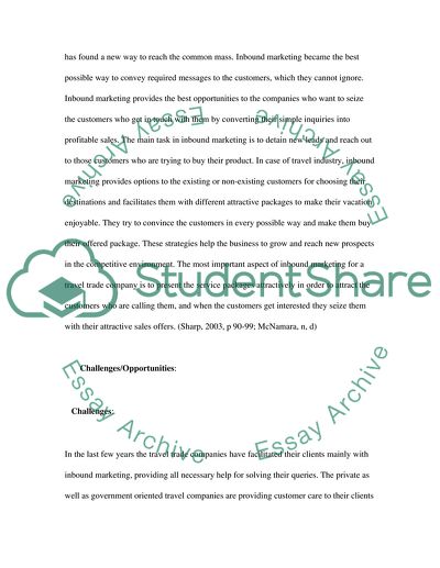 Inbound Marketing in Travel Trade Industry