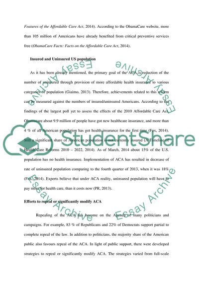 Affordable Care Act - Advantages and Problems Tied with Its Implementation