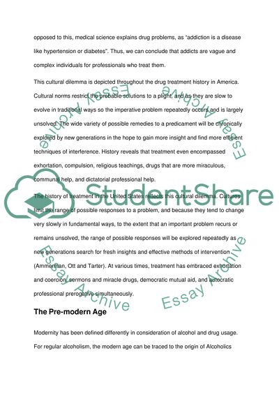 Drug and Alcohol Treatment - History and Structure