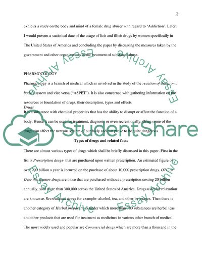 Effects of Drugs on the Life of Women