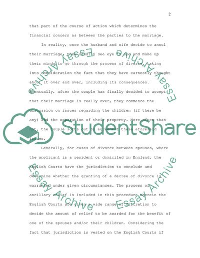 Is the English Law on Ancillary Relief Defective