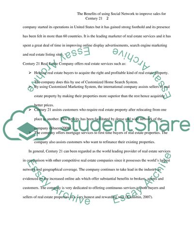 The Benefits of Using Social Network to Improve Sales for Century 21