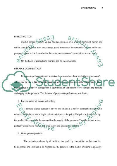 Competitive Markets and Their Characteristics