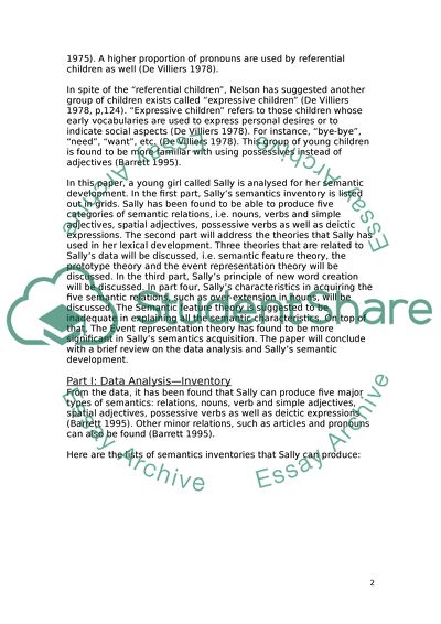 Semantics and Language Acquisition