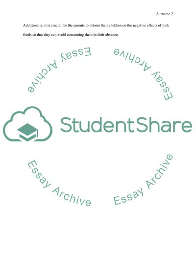 Marketing Junk Food to Children