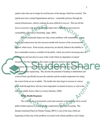 Health Risks at Public Health Area