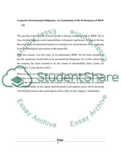 Social Performance of BMW AG