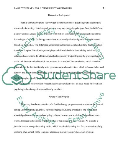 what is family therapy essay