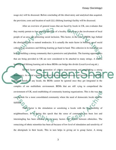 Lifelong Learning Opportunities of Black Ethnic Minorities in the UK