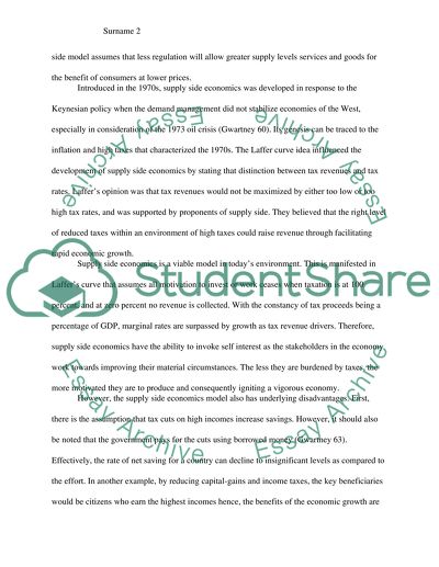 Supply Side Model of Economics