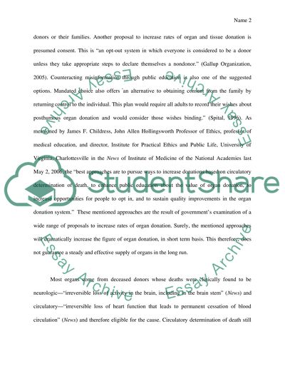 Proposal (How to increase organ donating in the United States)