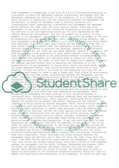 Good Management or Bargaining in Bad Faith