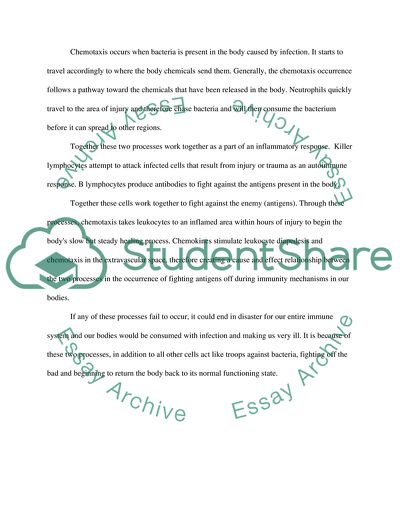 Diapedesis and Chemotaxis