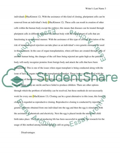 Human cloning research paper