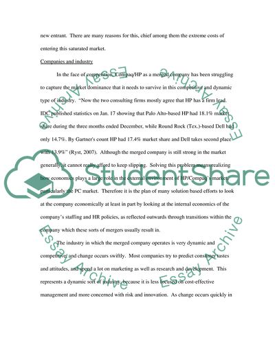 Hp and Compaq merger