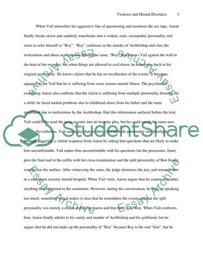 Violence and Mental Disorders