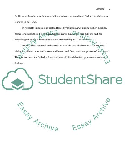 The Orthodox Jews Total Way of Life