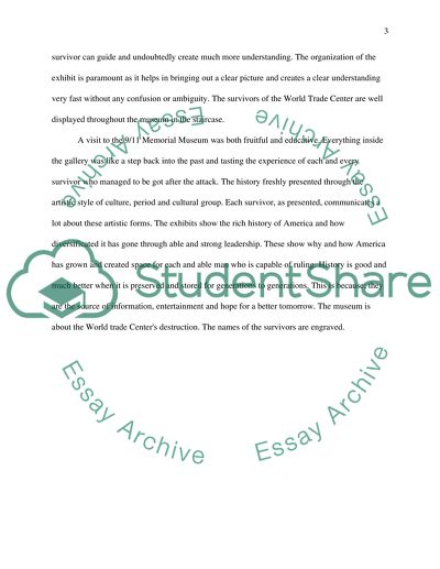 Public Site Visit to the 9/11 Museum