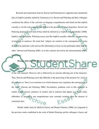 How is the processing of pronouns influenced by gender and implicit causality information