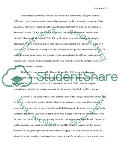 Applications of Linear Algebra to Electrical Engineering