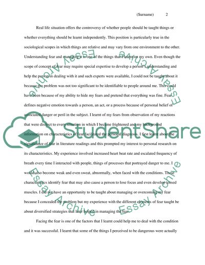 Quindlens story Monsters: fear and its management