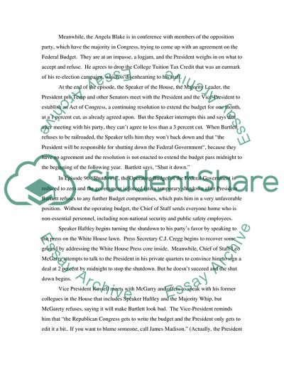 West Wing Episodes Discussion