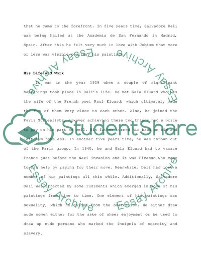 Salvador Dals life